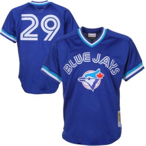 Men’s Toronto Blue Jays Joe Carter Mitchell & Ness Royal 1993 Authentic Cooperstown Collection Mesh Batting Practice Jersey