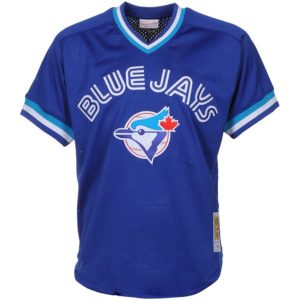 Men’s Toronto Blue Jays Joe Carter Mitchell & Ness Royal 1993 Authentic Cooperstown Collection Mesh Batting Practice Jersey