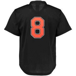 Men’s Baltimore Orioles Cal Ripken Jr. Mitchell & Ness Black Cooperstown Mesh Batting Practice Jersey