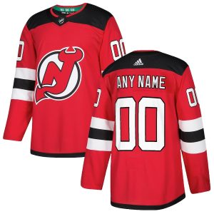 Men’s New Jersey Devils adidas Red Authentic Custom Jersey