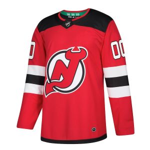 Men’s New Jersey Devils adidas Red Authentic Custom Jersey