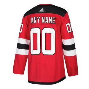 Men’s New Jersey Devils adidas Red Authentic Custom Jersey