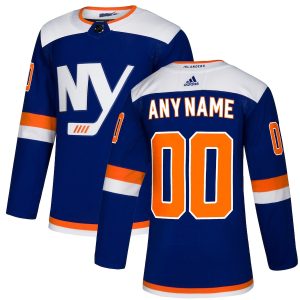 Men’s New York Islanders adidas Blue Alternate Authentic Custom Jersey