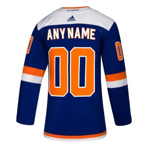 Men’s New York Islanders adidas Blue Alternate Authentic Custom Jersey