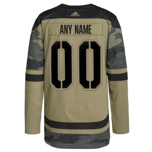 Montreal Canadiens adidas Camo Logo Military Appreciation Team Authentic Custom Practice Jersey