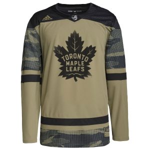 Toronto Maple Leafs adidas Camo Logo Military Appreciation Team Authentic Custom Practice Jersey