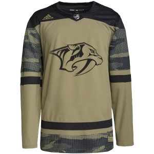 Men’s Nashville Predators adidas Camo Military Appreciation Team Authentic Custom Practice Jersey