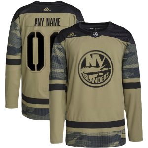 Men’s New York Islanders adidas Camo Military Appreciation Team Authentic Custom Practice Jersey