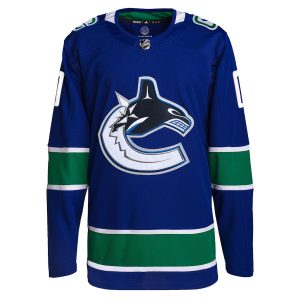 Men’s Vancouver Canucks adidas Royal Home Primegreen Authentic Custom Jersey