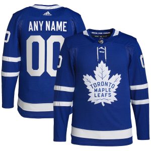 Men’s Toronto Maple Leafs adidas Royal Home Primegreen Authentic Custom Jersey