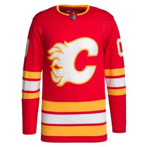 Men’s Calgary Flames adidas Red Home 2020/21 Primegreen Authentic Custom Jersey