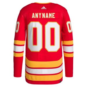 Men’s Calgary Flames adidas Red Home 2020/21 Primegreen Authentic Custom Jersey