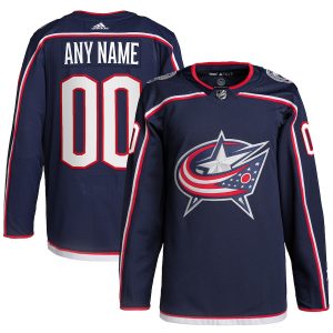 Men’s Columbus Blue Jackets adidas Navy Home Primegreen Authentic Custom Jersey