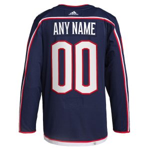 Men’s Columbus Blue Jackets adidas Navy Home Primegreen Authentic Custom Jersey