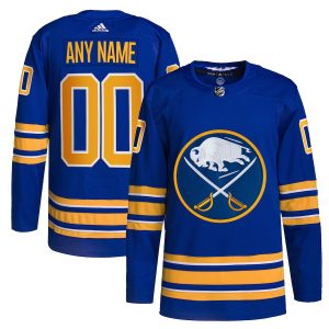 Men’s Buffalo Sabres adidas Royal Home Primegreen Authentic Custom Jersey