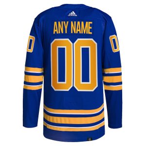 Men’s Buffalo Sabres adidas Royal Home Primegreen Authentic Custom Jersey