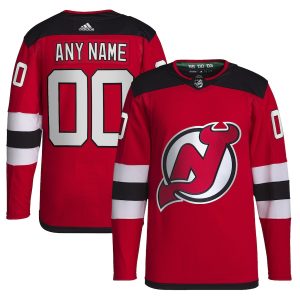 Men’s New Jersey Devils adidas Red Home Primegreen Authentic Custom Jersey