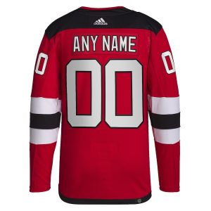 Men’s New Jersey Devils adidas Red Home Primegreen Authentic Custom Jersey