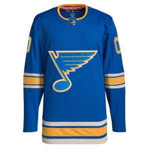 Men’s St. Louis Blues adidas Blue Alternate Primegreen Authentic Custom Jersey