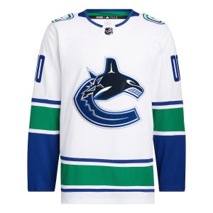 Men’s Vancouver Canucks adidas White Away Primegreen Authentic Custom Jersey