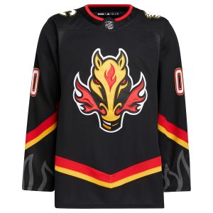 Men’s Calgary Flames adidas Black Alternate Primegreen Authentic Custom Jersey