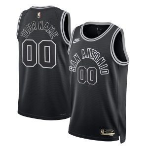 Unisex San Antonio Spurs Nike Black 2022/23 Custom Swingman Jersey – Classic Edition