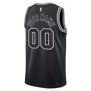 Unisex San Antonio Spurs Nike Black 2022/23 Custom Swingman Jersey – Classic Edition