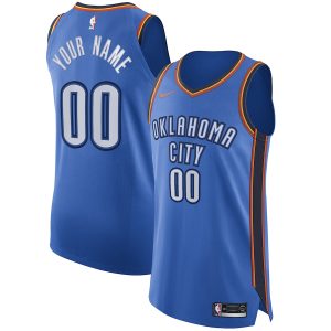 Men’s Oklahoma City Thunder Nike Blue Authentic Custom Jersey – Icon Edition