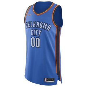 Men’s Oklahoma City Thunder Nike Blue Authentic Custom Jersey – Icon Edition