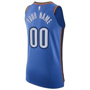 Men’s Oklahoma City Thunder Nike Blue Authentic Custom Jersey – Icon Edition