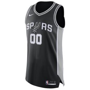 Men’s San Antonio Spurs Nike Black Authentic Custom Jersey – Icon Edition