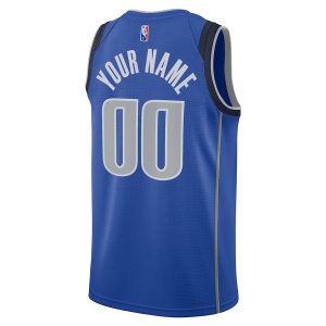 Men’s Dallas Mavericks Nike Blue 2021/22 Diamond Swingman Custom Jersey – Icon Edition