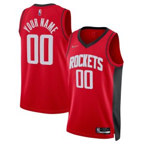 Men’s Houston Rockets Nike Red 2021/22 Diamond Swingman Custom Jersey – Icon Edition