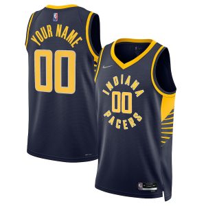 Men’s Indiana Pacers Nike Navy 2021/22 Diamond Swingman Custom Jersey – Icon Edition