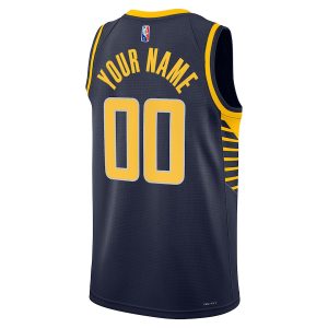 Men’s Indiana Pacers Nike Navy 2021/22 Diamond Swingman Custom Jersey – Icon Edition