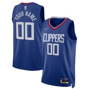 Men’s LA Clippers Nike Royal 2021/22 Diamond Swingman Custom Jersey – Icon Edition