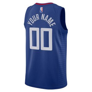 Men’s LA Clippers Nike Royal 2021/22 Diamond Swingman Custom Jersey – Icon Edition