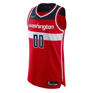 Men’s Washington Wizards Nike Red 2021/22 Diamond Authentic Custom Jersey – Icon Edition