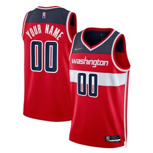 Men’s Washington Wizards Nike Red 2021/22 Diamond Swingman Custom Jersey – Icon Edition