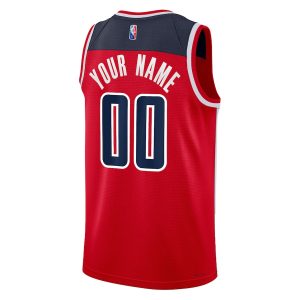 Men’s Washington Wizards Nike Red 2021/22 Diamond Swingman Custom Jersey – Icon Edition