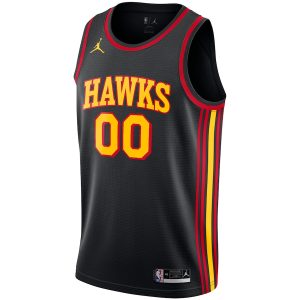 Men’s Atlanta Hawks Jordan Brand Black Swingman Custom Jersey – Statement Edition