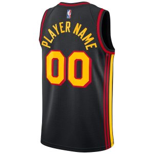 Men’s Atlanta Hawks Jordan Brand Black Swingman Custom Jersey – Statement Edition