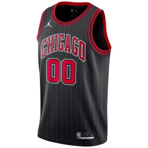 Men’s Chicago Bulls Jordan Brand Black Swingman Custom Jersey – Statement Edition