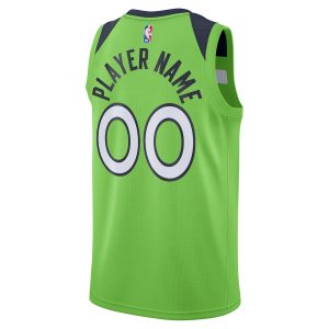 Men’s Minnesota Timberwolves Jordan Brand Green Swingman Custom Jersey – Statement Edition