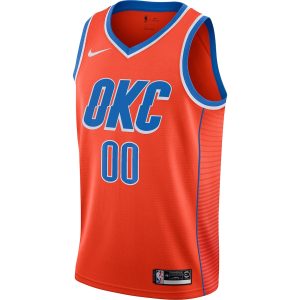 Men’s Oklahoma City Thunder Jordan Brand Orange Swingman Custom Jersey – Statement Edition