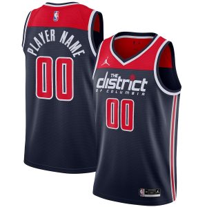 Men’s Washington Wizards Jordan Brand Navy Swingman Custom Jersey – Statement Edition