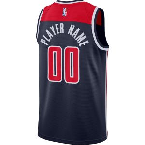 Men’s Washington Wizards Jordan Brand Navy Swingman Custom Jersey – Statement Edition