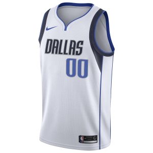 Men’s Dallas Mavericks Nike White 2020/21 Swingman Custom Jersey – Association Edition