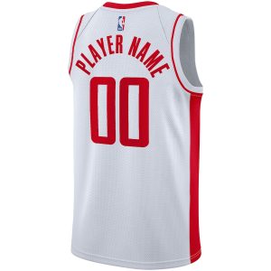 Men’s Houston Rockets Nike White 2020/21 Swingman Custom Jersey – Association Edition