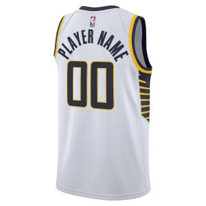 Men’s Indiana Pacers Nike White 2020/21 Swingman Custom Jersey – Association Edition